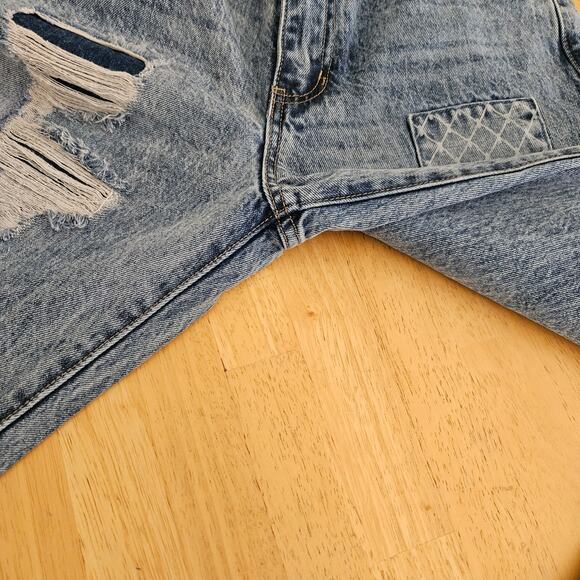 Kancan 90's Boyfriend Patch Denim Jeans Boho Sz 9/28 EUC - Picture 8 of 12